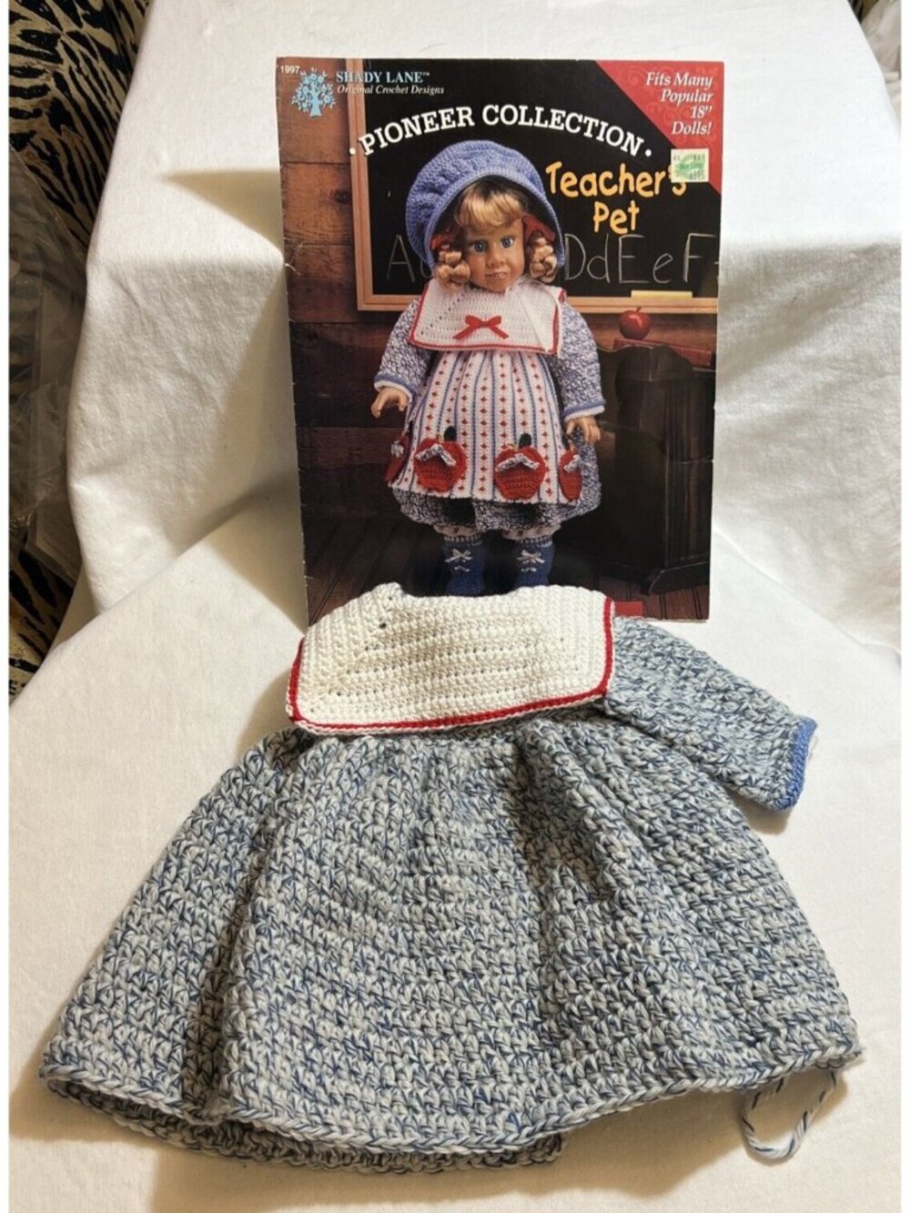 Shady Lane Pioneer Teacher's Pet Crochet UNFINISHED DRESS & Pattern 18" Dolls